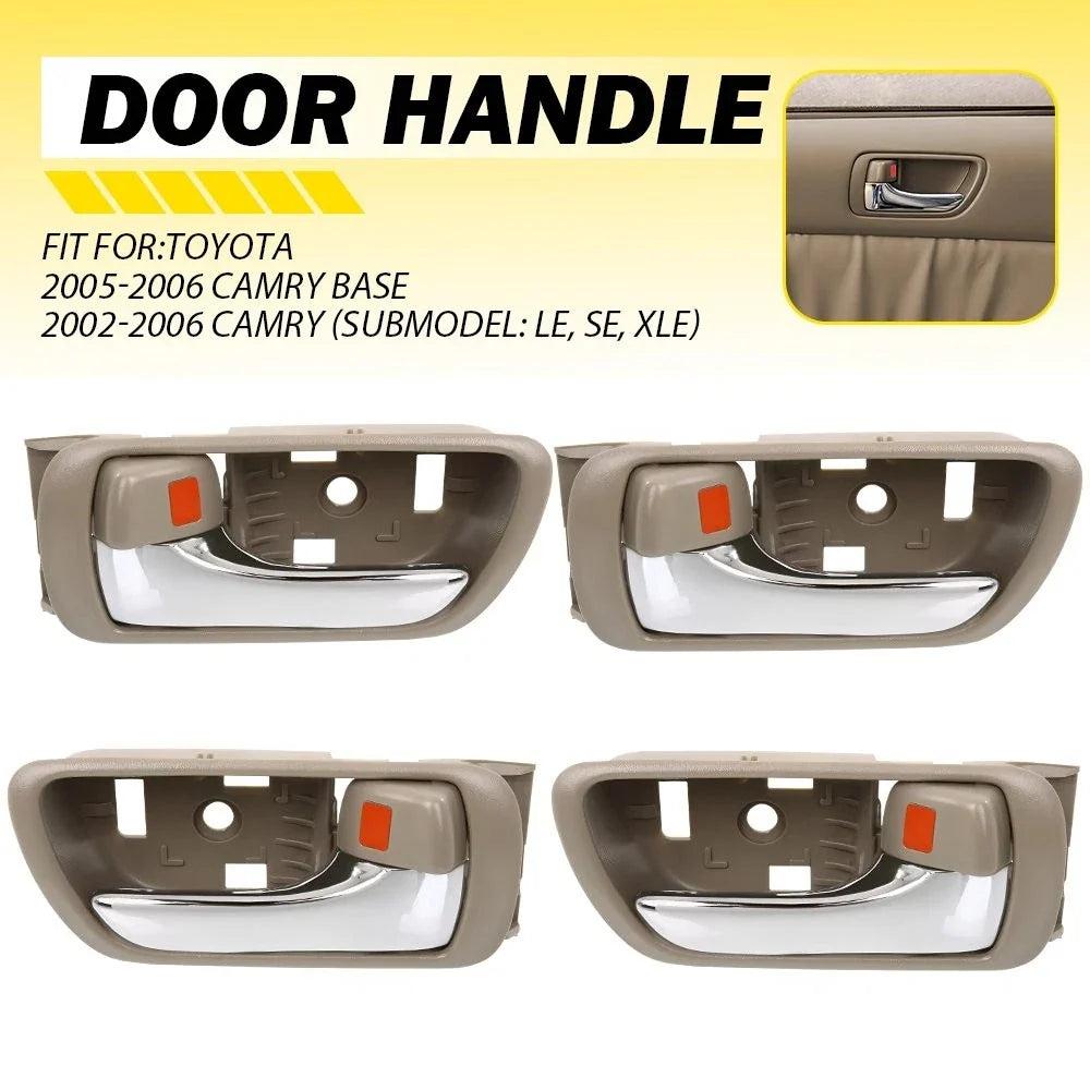 4x Beige Interior Door Handles for 2002-2006 Toyota Camry LH RH Front/Rear