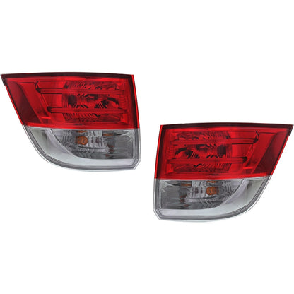 LED Tail Light Set for Honda Odyssey (2014–2016) Outer Clear/Red 2Pcs