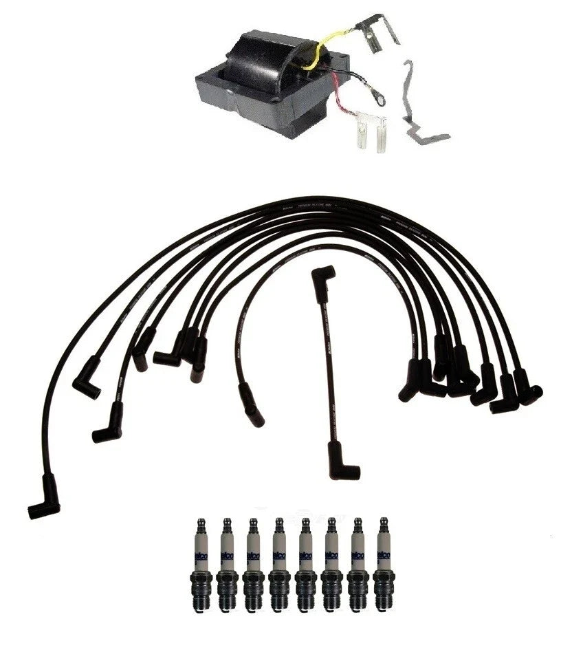 Ignition Wires & Spark Plugs Kit for Chevy C20 Suburban V8 5.7L (1973–1991)