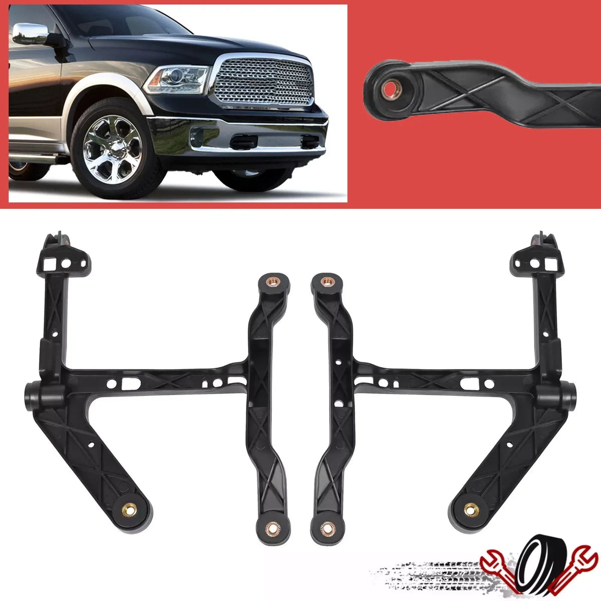 Fog Lamp Brackets for Dodge Ram 1500 (2013–2018)