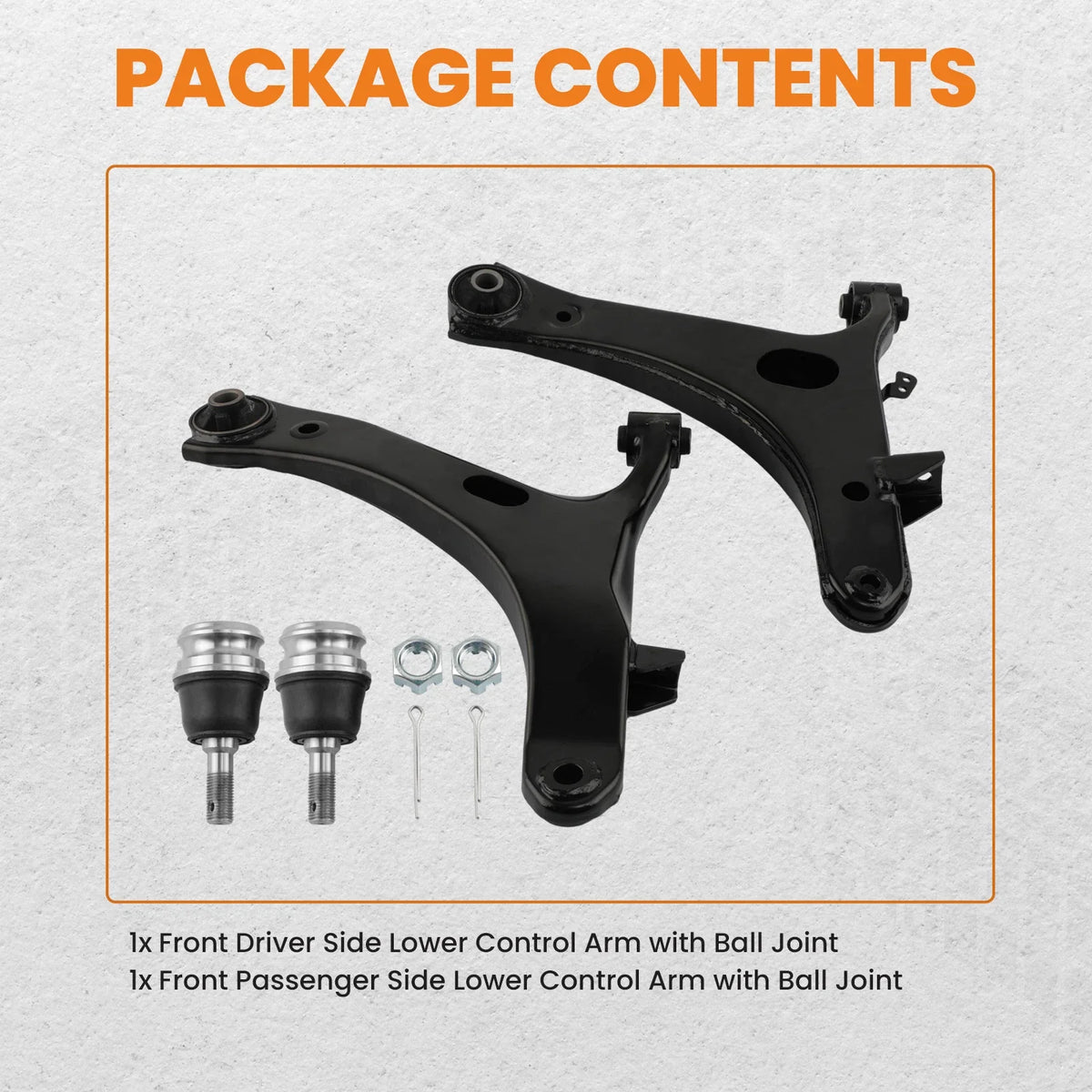 Set of 2 Front Lower Control Arms for Subaru Impreza (2008–2011) & Outback Legacy (2003–2008)