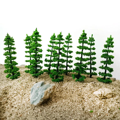10 Mini Model Trees for Scenic Railway Layout Set