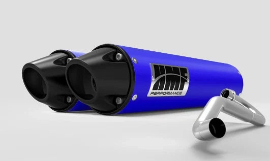 HMF Dual Full System Exhaust for Honda Talon (2019–2023) - Blue/Black Cap