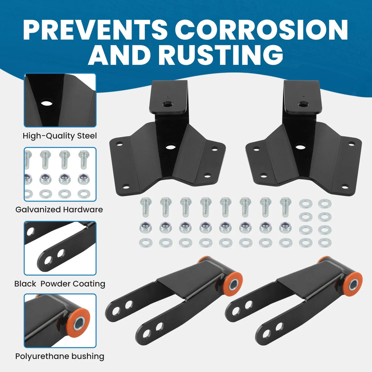 2/4" Drop Spindle Lowering Kit for GMC Sierra 1500 2WD 1999-2007