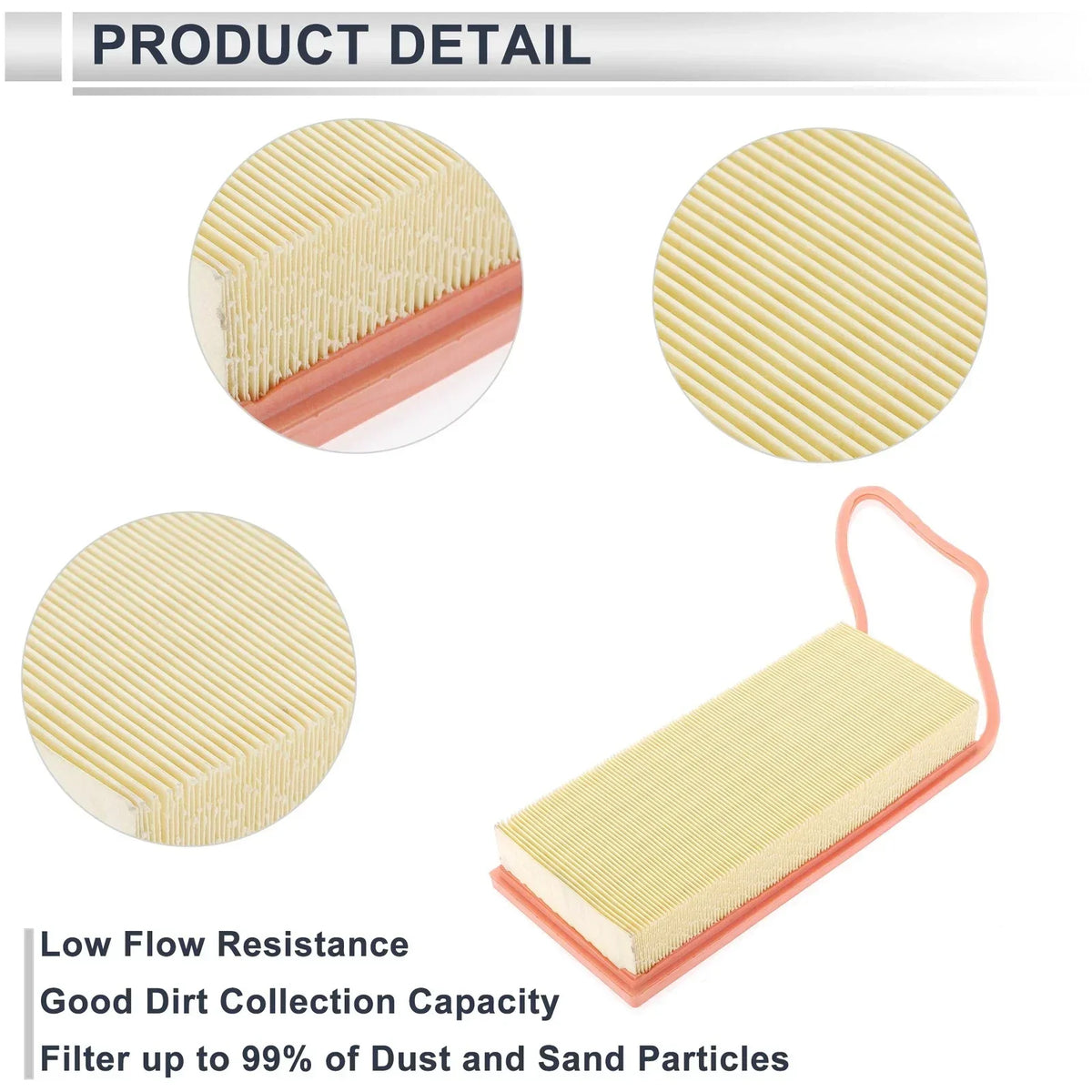 1 Pcs Engine Air Filter for BMW X5 2.0L Long Life (2016-2018)