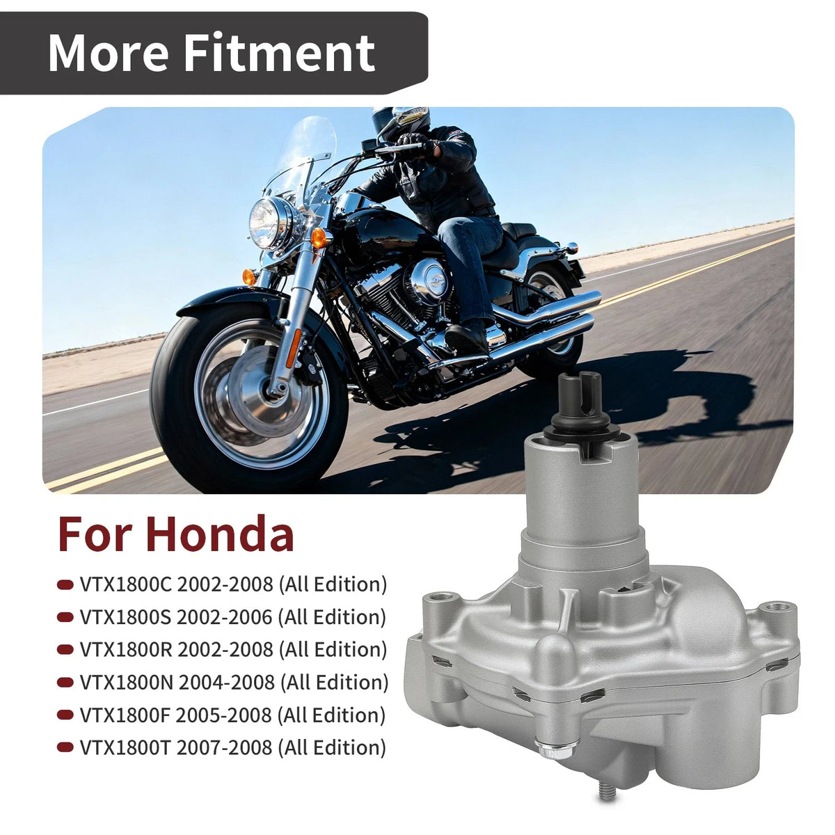 Water Pump Assembly 19200-MCH-000 for Honda VTX1800 (2002–2008)