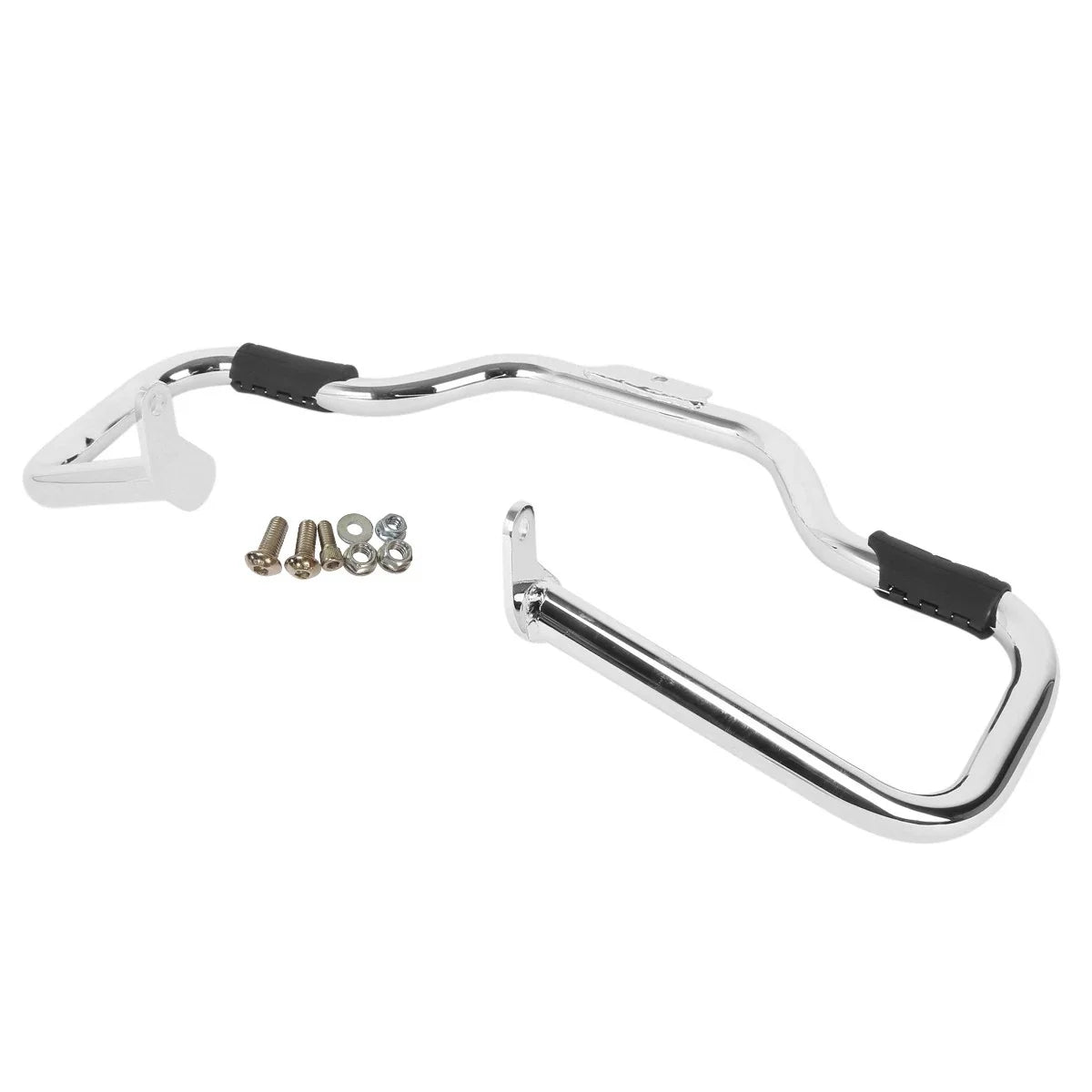 Chrome Mustache Engine Guard Crash Bar Foot Peg Clamps for Softail FL 2000-2017