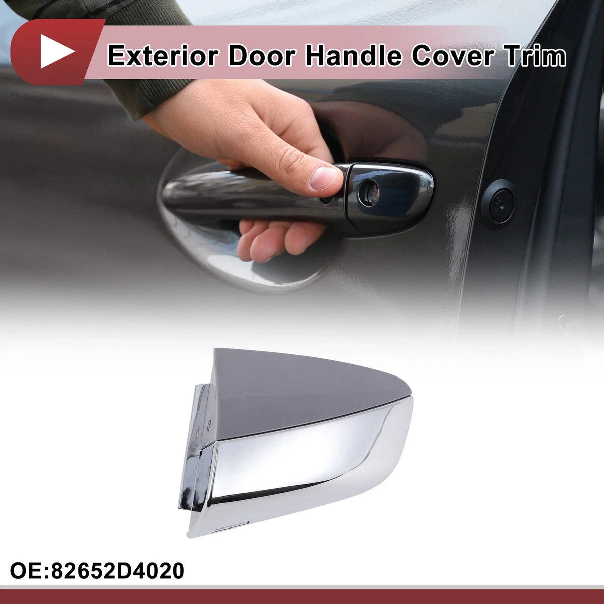 Exterior Door Handle Cover Trim No. 82652D4020 for Kia Optima (2016–2020) Grey