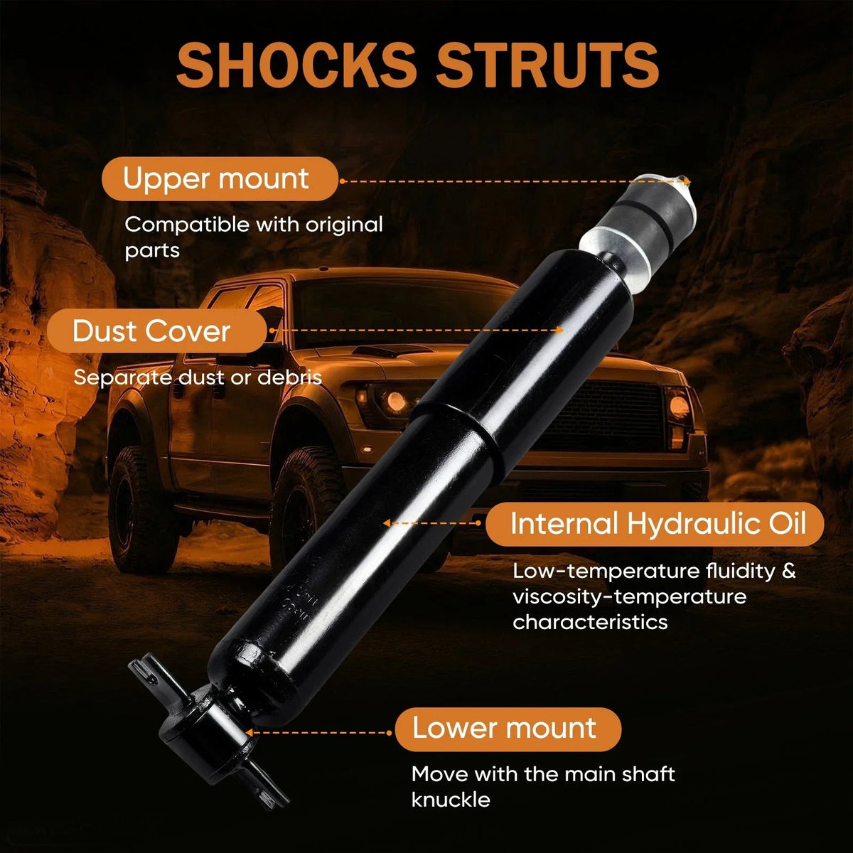 Front Left Right Shock Absorber for Dodge Ram 1500 (2009–2010) RWD