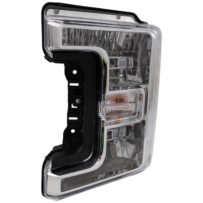 Driver Side Headlight for Ford F-250 Super Duty (2018–2019) Halogen w/ Bulb