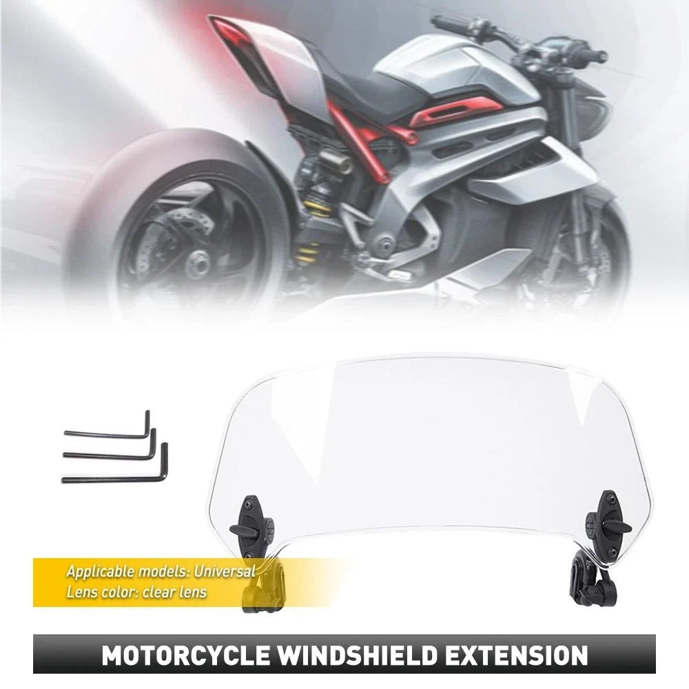 Windshield Extension Spoiler for Motorcycle - Adjustable (US)