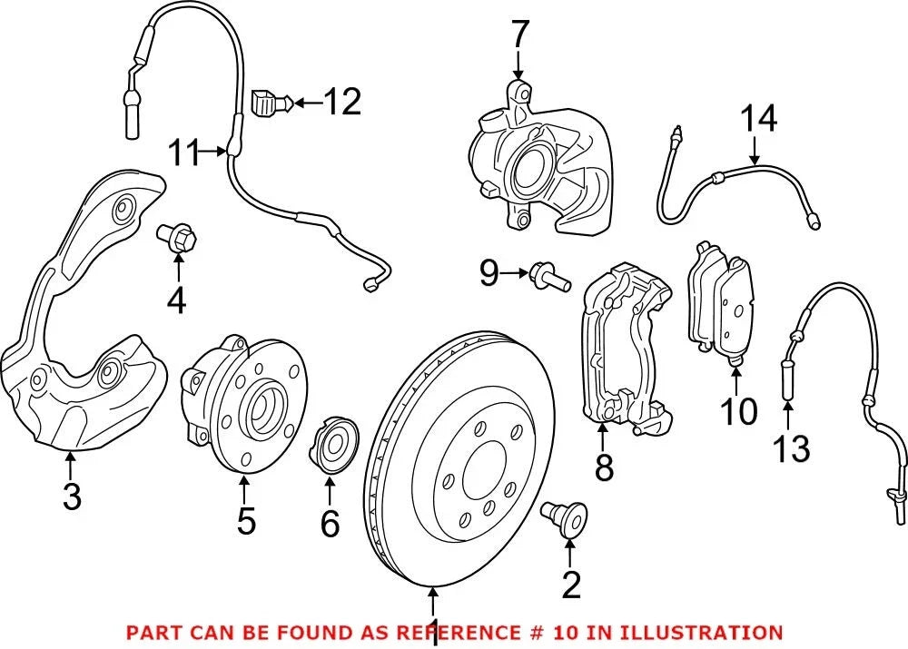 Set of 4 Front Disc Brake Pads for BMW (OEM 34106884267)