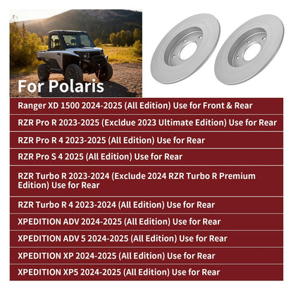 2X Rear Brake Rotor 1914169 for Polaris RZR Pro S 4 (2023–2025) RZR Turbo R 4 (2023–2024)