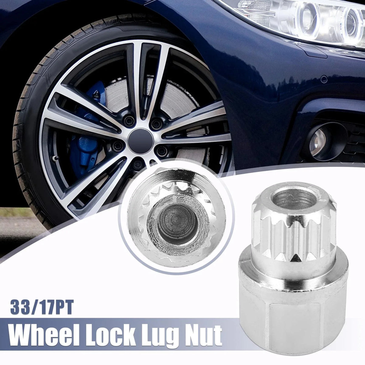 33/17PT Hollow Wheel Lock Lug Nut Screw Removal Key for BMW 