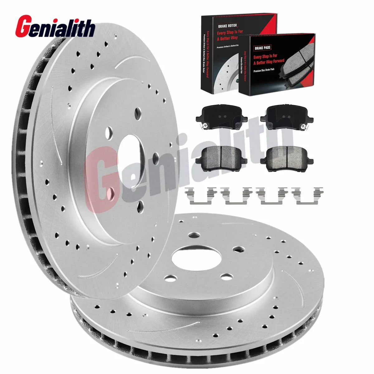 Front Brake Rotors Drilled & Ceramic Pads for Chevy Cobalt HHR Malibu 2004-2008