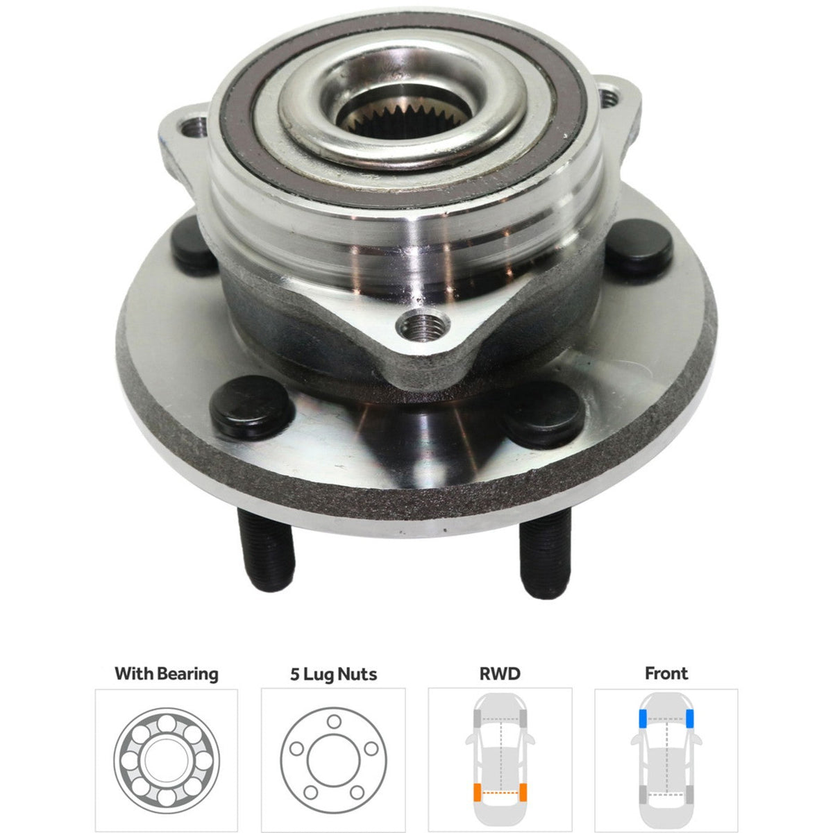 Wheel Hubs Set of 2 for Jeep Durango