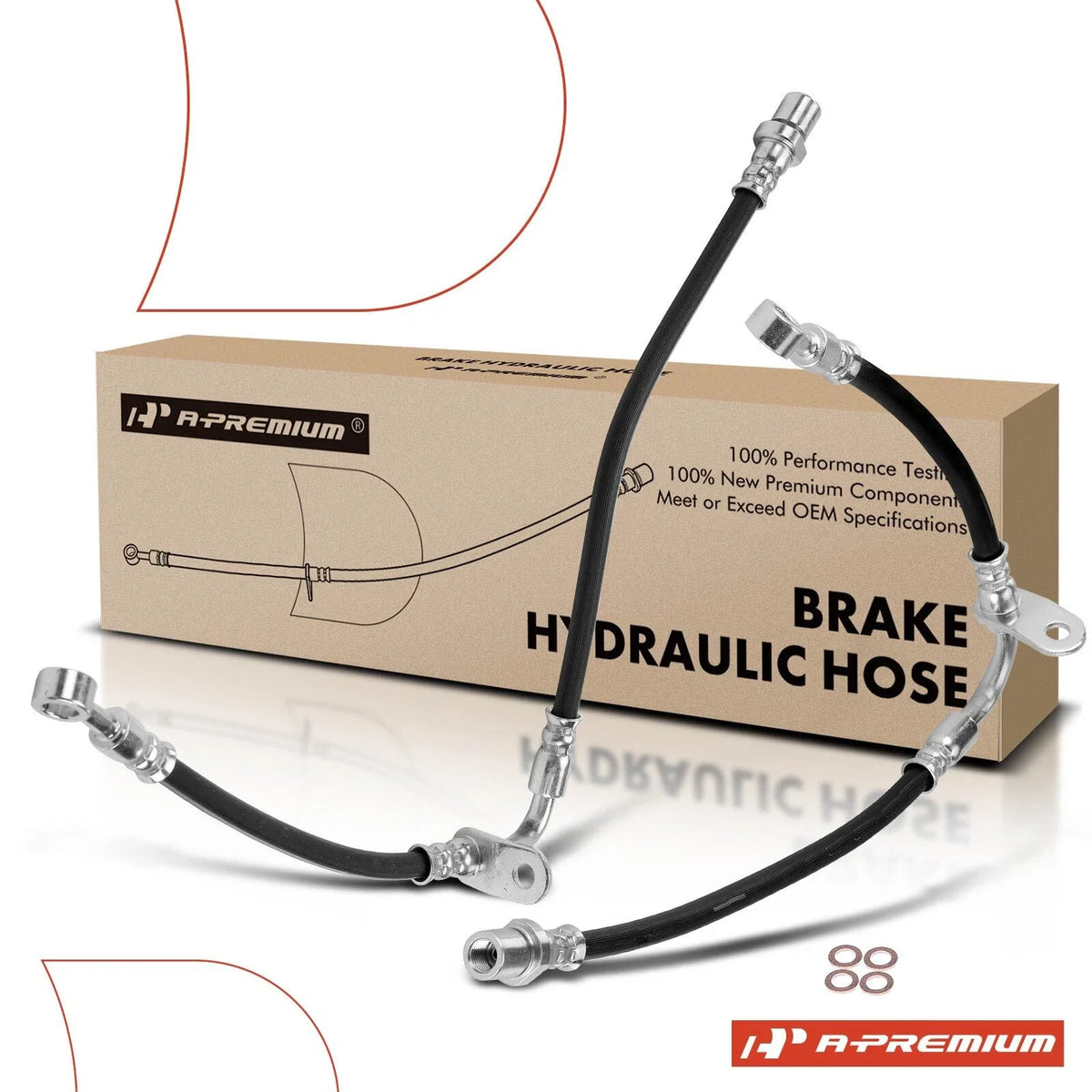 2X Front Brake Hydraulic Hose for Subaru Outback (2015–2019)
