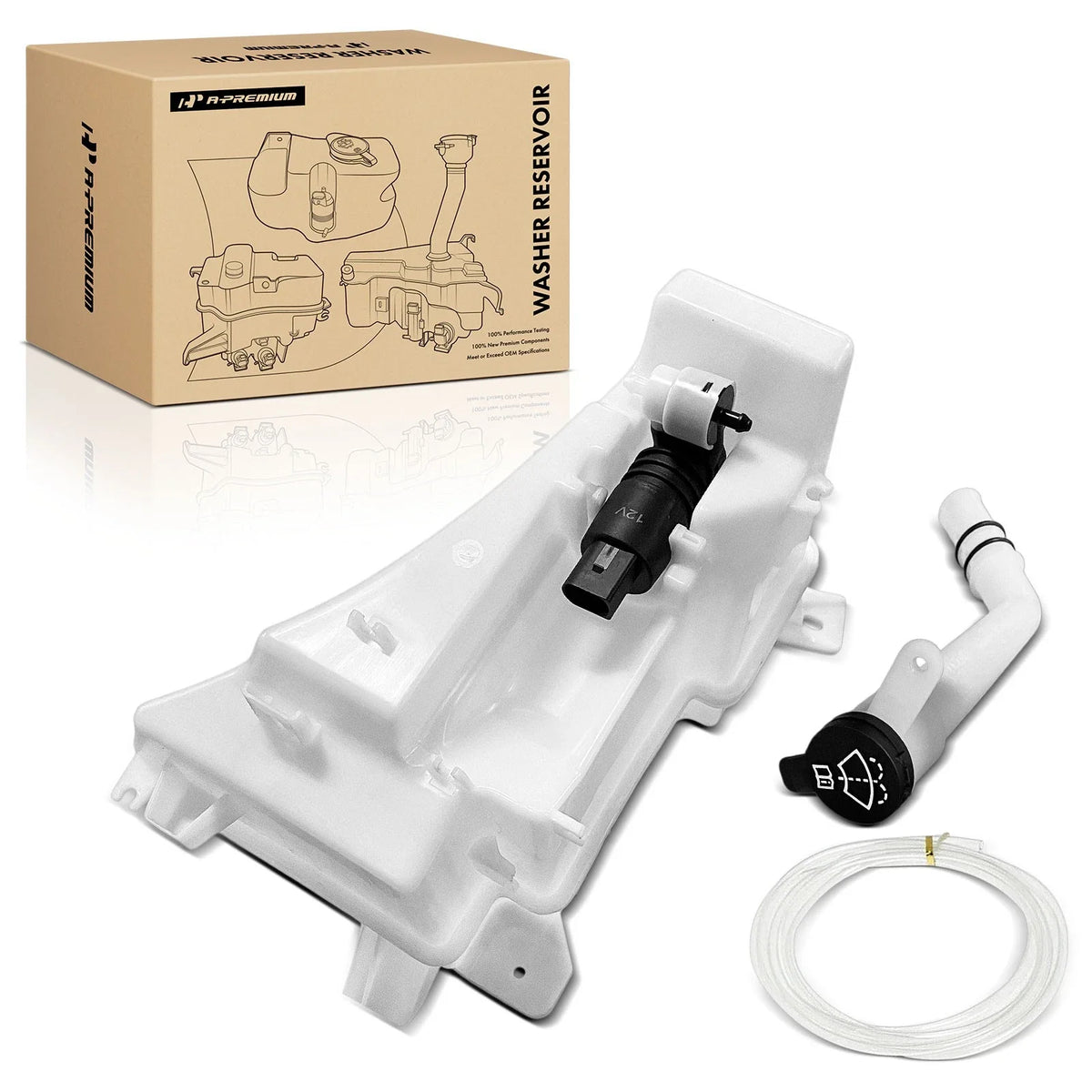 Windshield Washer Reservoir with Pump for Buick Encore (2013–2023)
