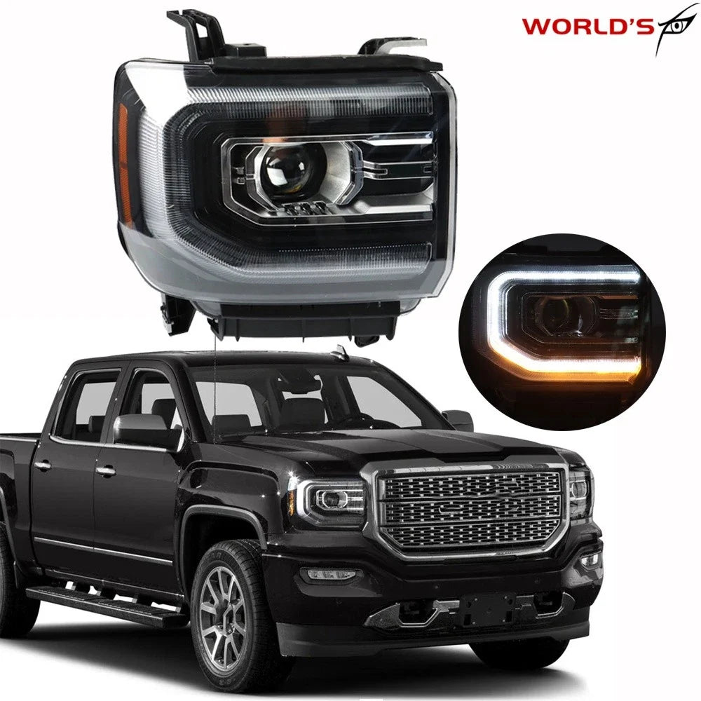 Full LED Projector Headlights for GMC Sierra 1500 (2016–2017)