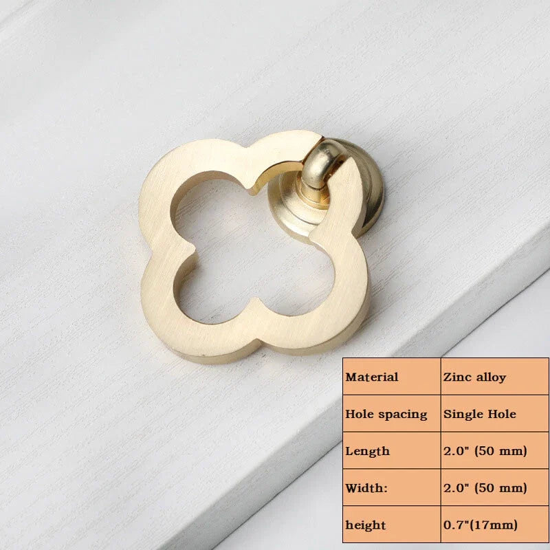 Brushed Gold Brass Cabinet Knobs for Kitchen Drawer Pulls