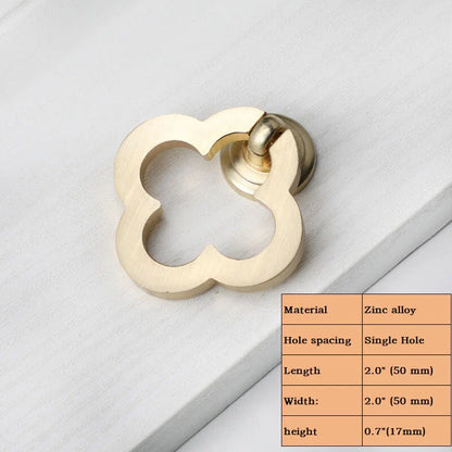 Brushed Gold Brass Cabinet Knobs for Kitchen Drawer Pulls