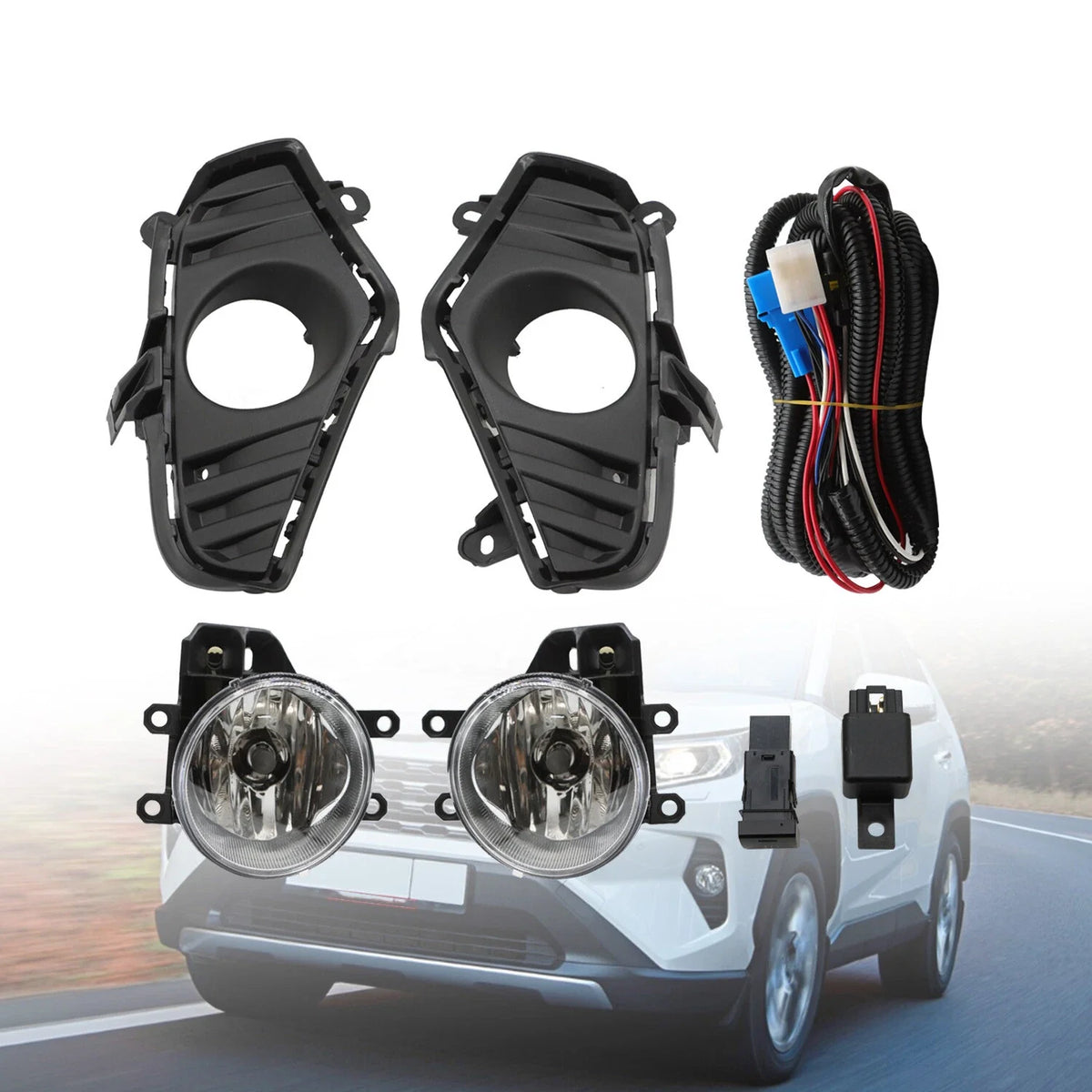 Fog Lights for Toyota RAV4 (2019–2023) - Halogen Front Bumper Lamp