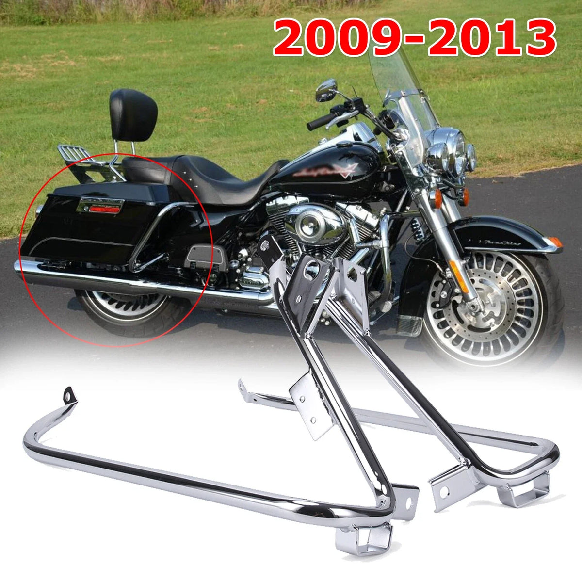 Saddlebag Support Conversion Brackets for Harley Touring Street Glide (2009–2013)