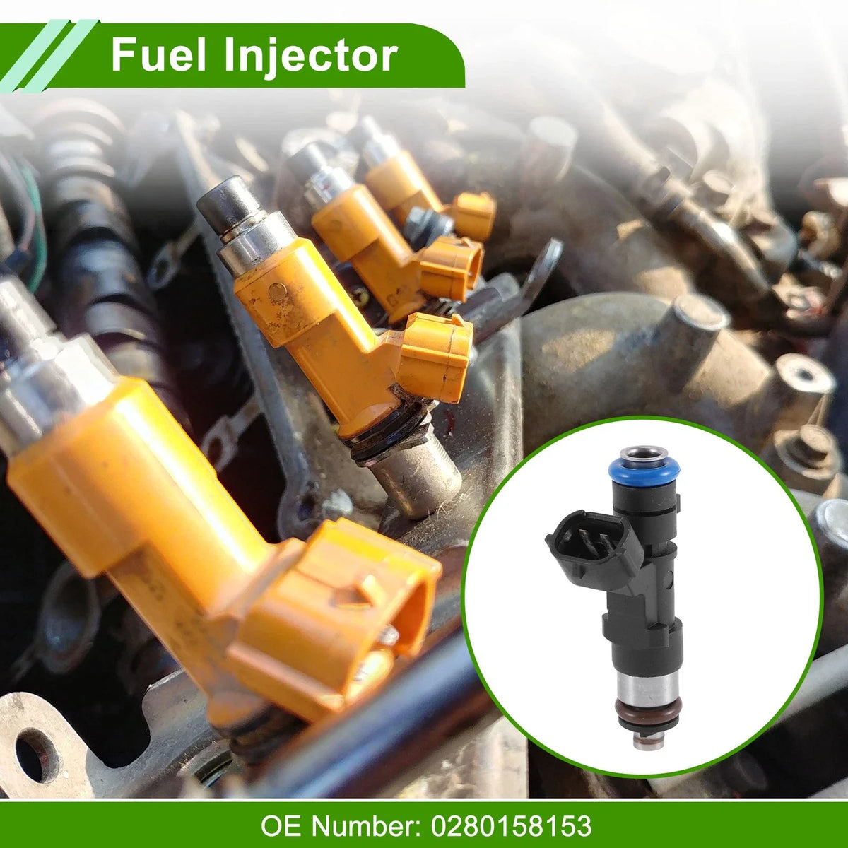 1 Pc Fuel Injector No.0280158153 for Mazda 6 (2002–2007)