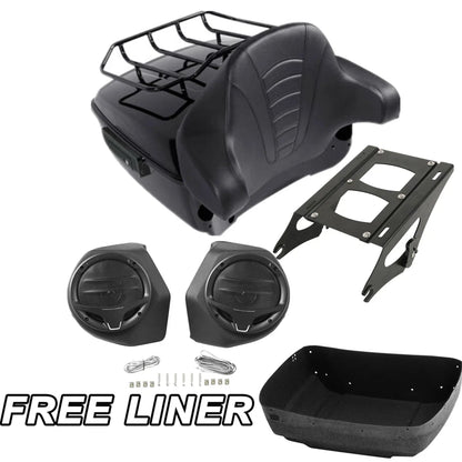 Trunk Rack Backrest Speakers for Harley Road Glide (2014–Present)