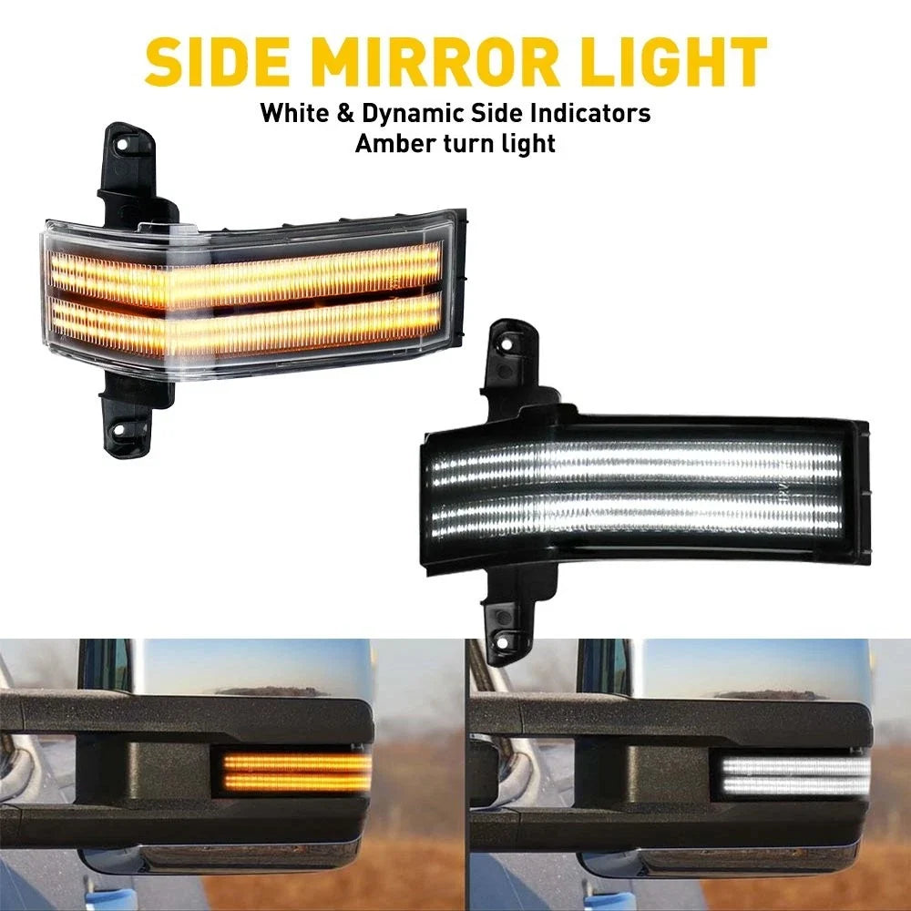 Switchback LED Side Mirror Marker Light for Chevy Silverado GMC Sierra (2014–2019)