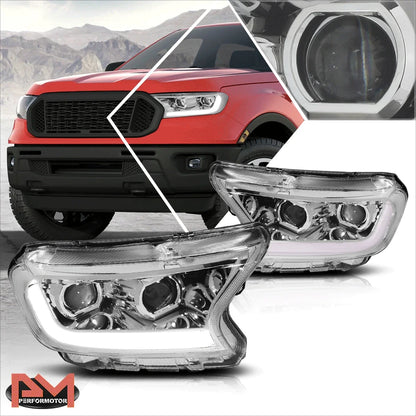 LED DRL Dual Projector Headlights for Ford Ranger (2019-2022)