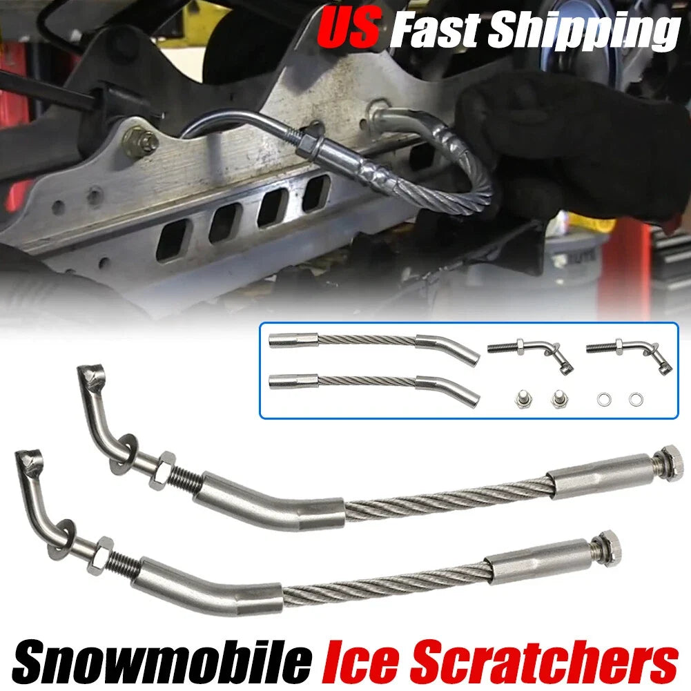 Ice Scratchers with Carbide Tips for Snowmobile (Reverse Compatible)