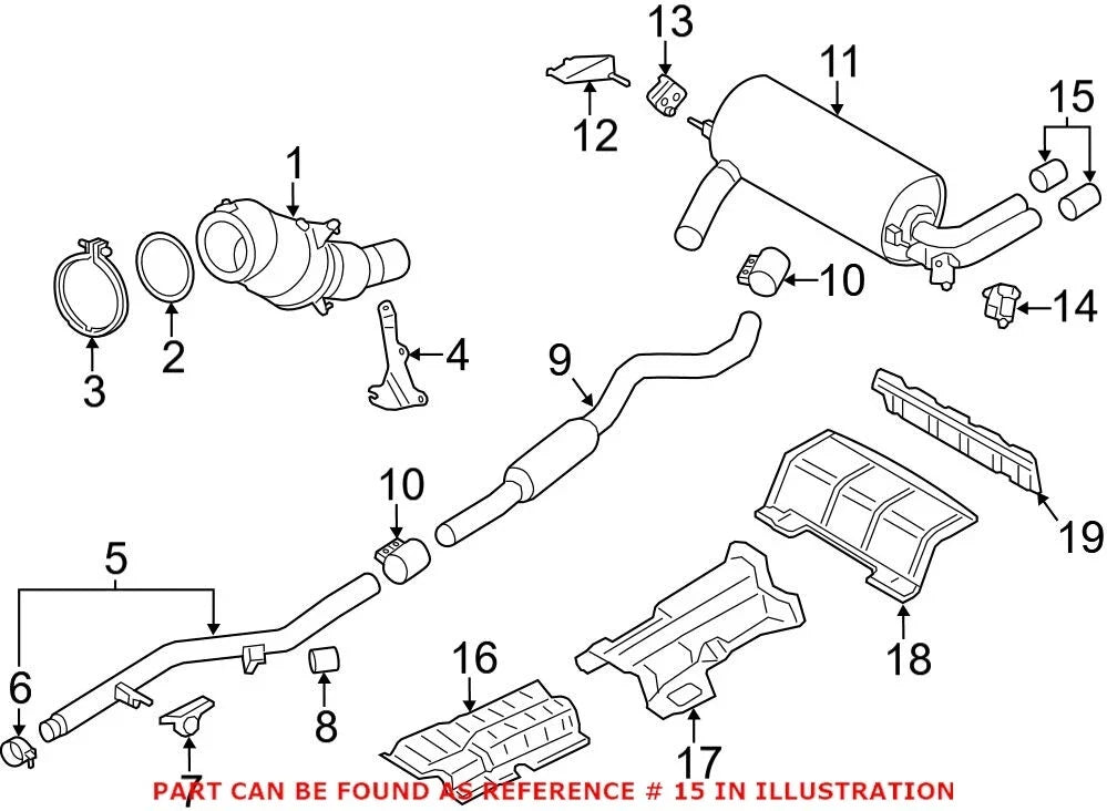 Exhaust Tail Pipe Tip for BMW 320i, 320i xDrive (2013–2018)