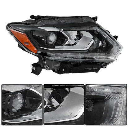 LED Headlight Assembly for Nissan Rogue (2014–2016) Right w/o Auto Control