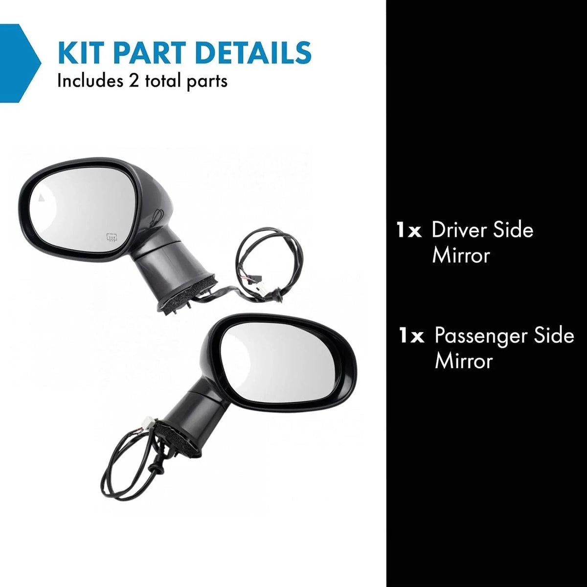Power Heated Mirrors for Dodge Challenger (2015–2019)