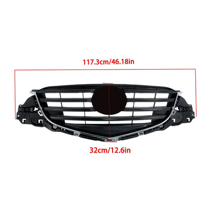 Front Grille for Mazda CX-5 (2015–2016) - Painted Black with Chrome Molding
