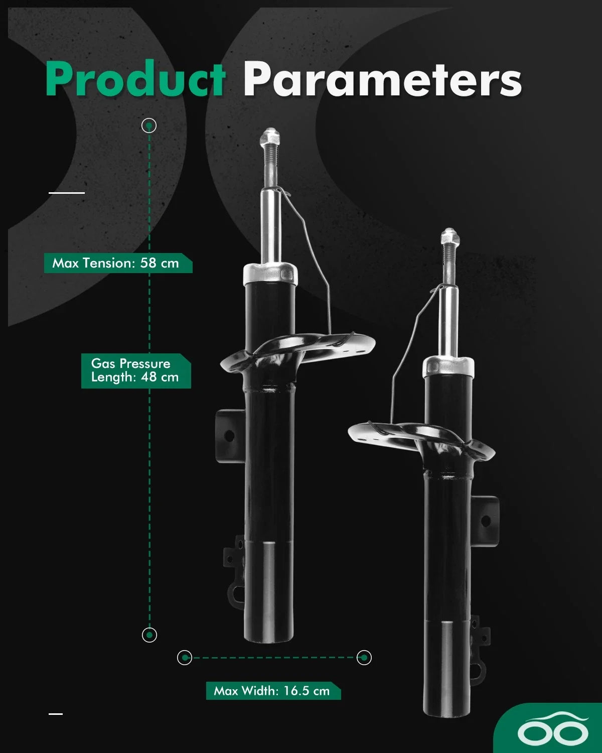 Front Shocks & Struts Pair for Mercury Sable 1996-2005 & Taurus 1996-2007