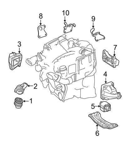 Engine Mount Front for Mercedes E-Class (2003–2009) 2112403017