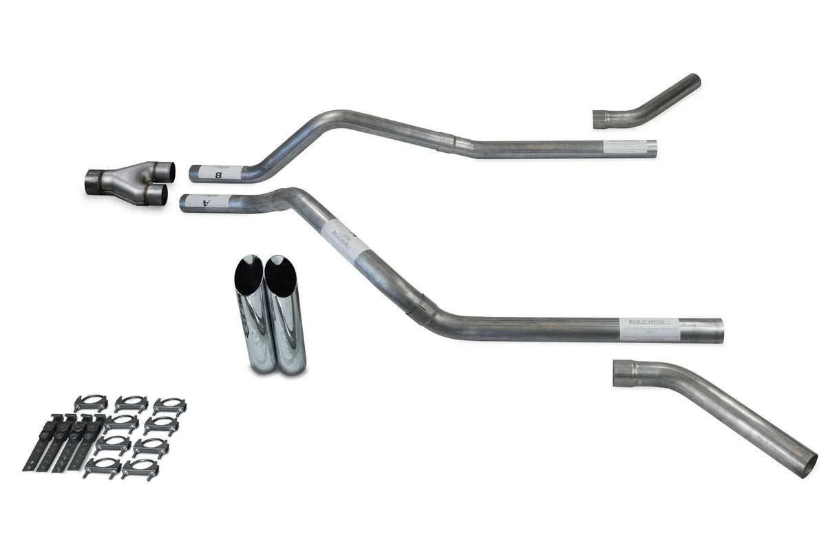 Dual Exhaust Kit for Chevy Blazer (1992–1994) 2.5" Y-Pipe Slash Tips