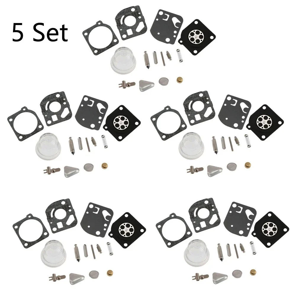 Set of 5 Carburetor Repair Kits for ZAMA C1U C1Q RB-47 Trimmer Blower