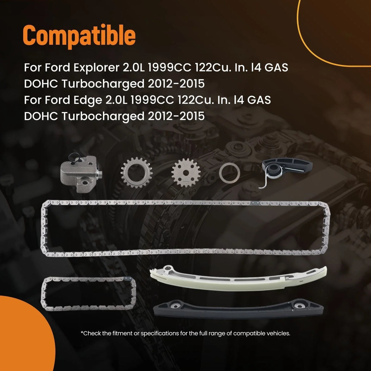 Engine Timing Chain Kit for 2.0L Ford Explorer (2012-2015) 52/138 Links