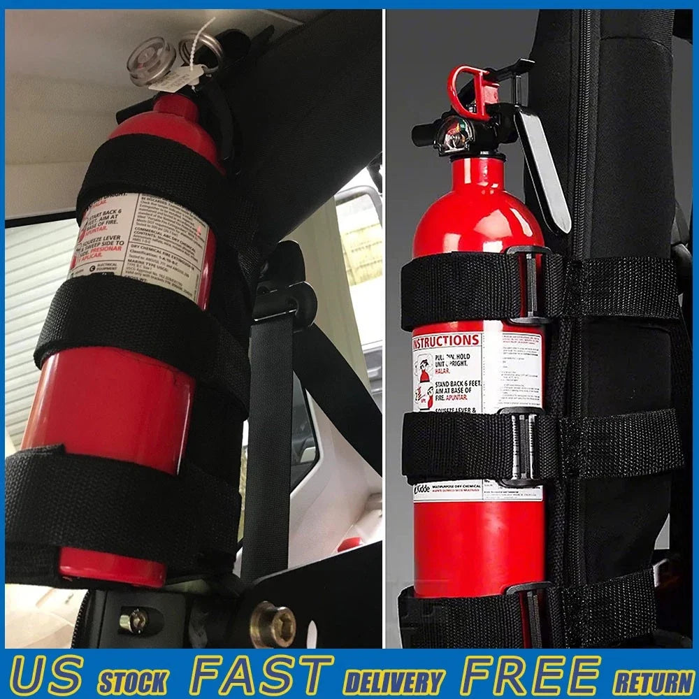Adjustable Fire Extinguisher Holder Bracket for Jeep Wrangler (EV)