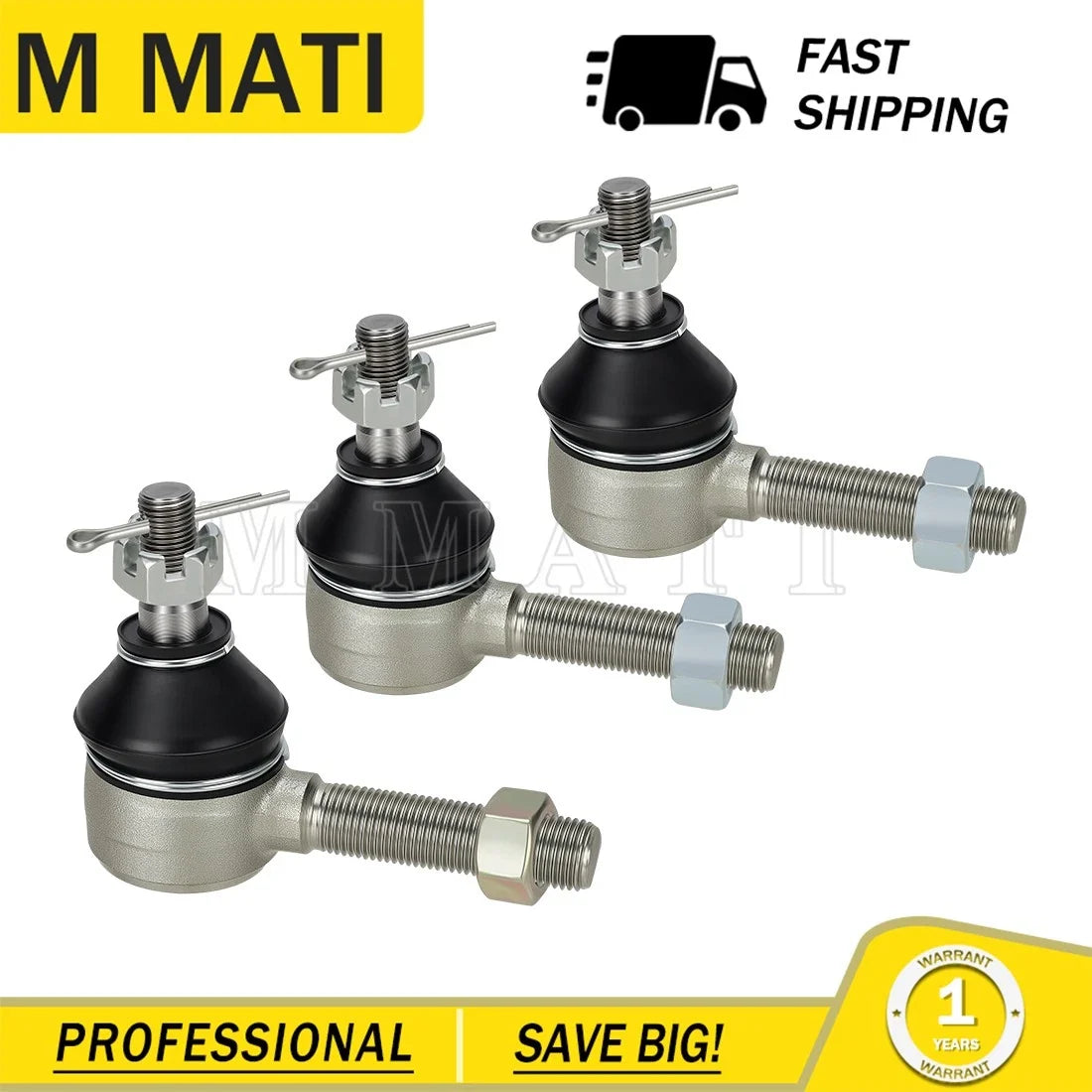 Steering Tie Rod Ends Set of 2 for Golf Cart Club Car DS (1984-2008)