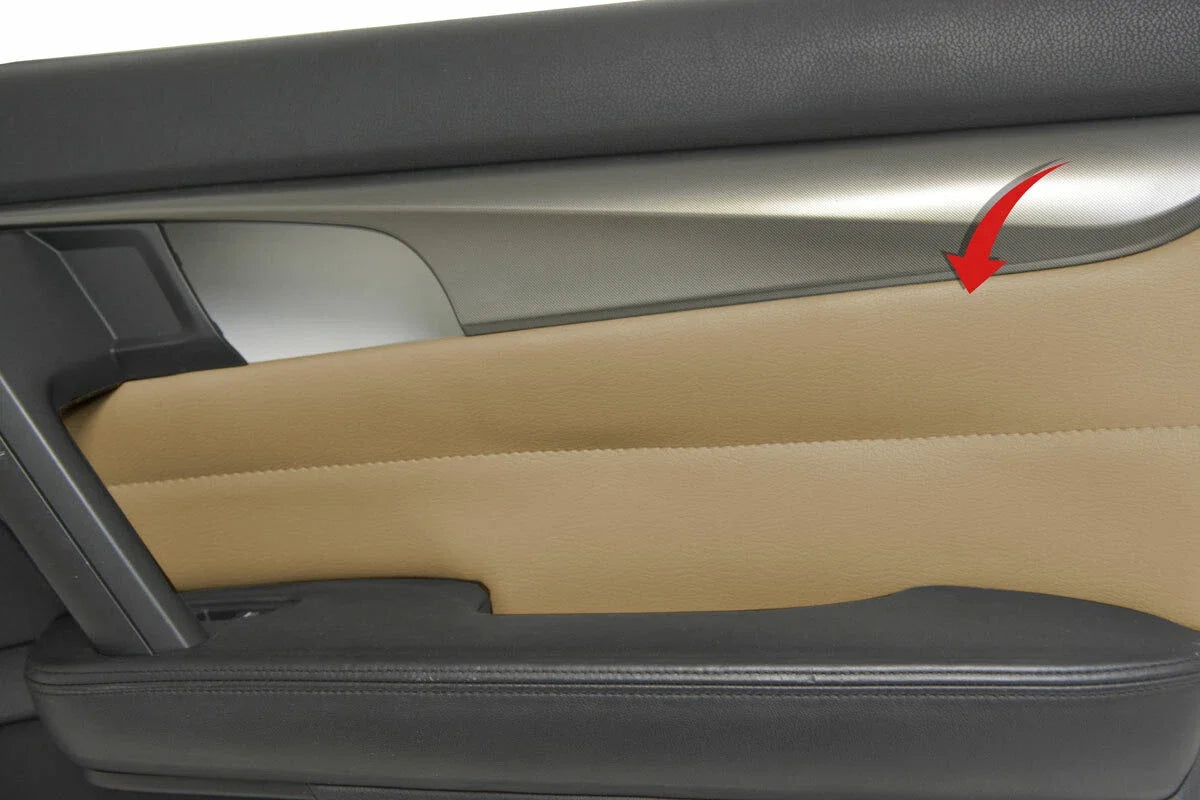 Front Right Door Panel Cover for Acura TL (2009–2014) Beige PVC Leather
