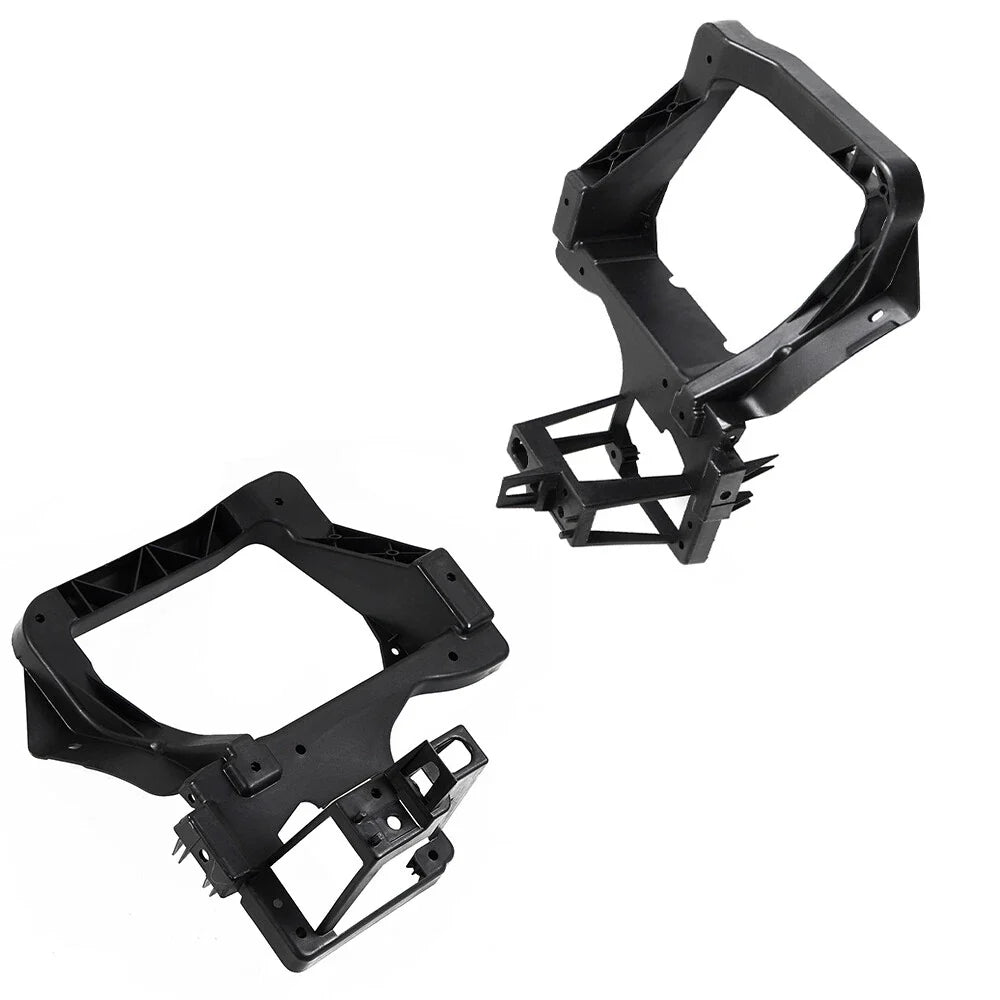 2X Headlight Bracket Set for Jeep Cherokee (2014–2018) Black Plastic