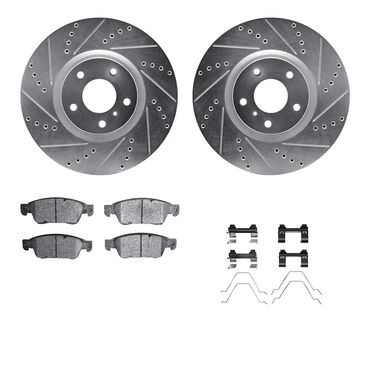 Coupe Sedan Brake Disc & Pad Kit - 2X Included