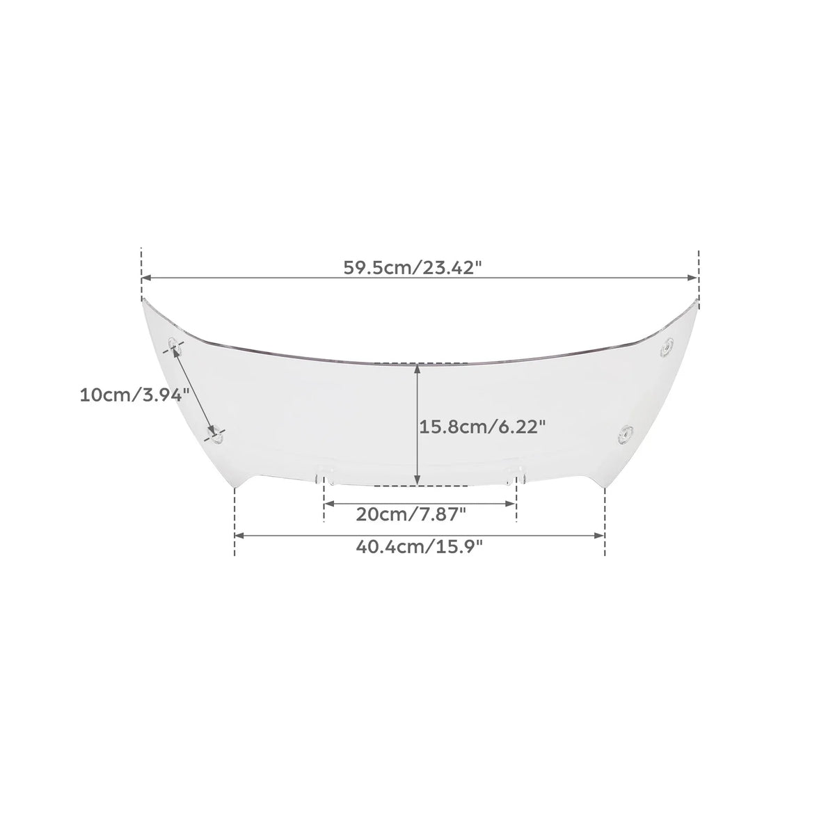 6'' Clear Windshield Kit with Mounts for Harley CVO Road Glide 2023-2025