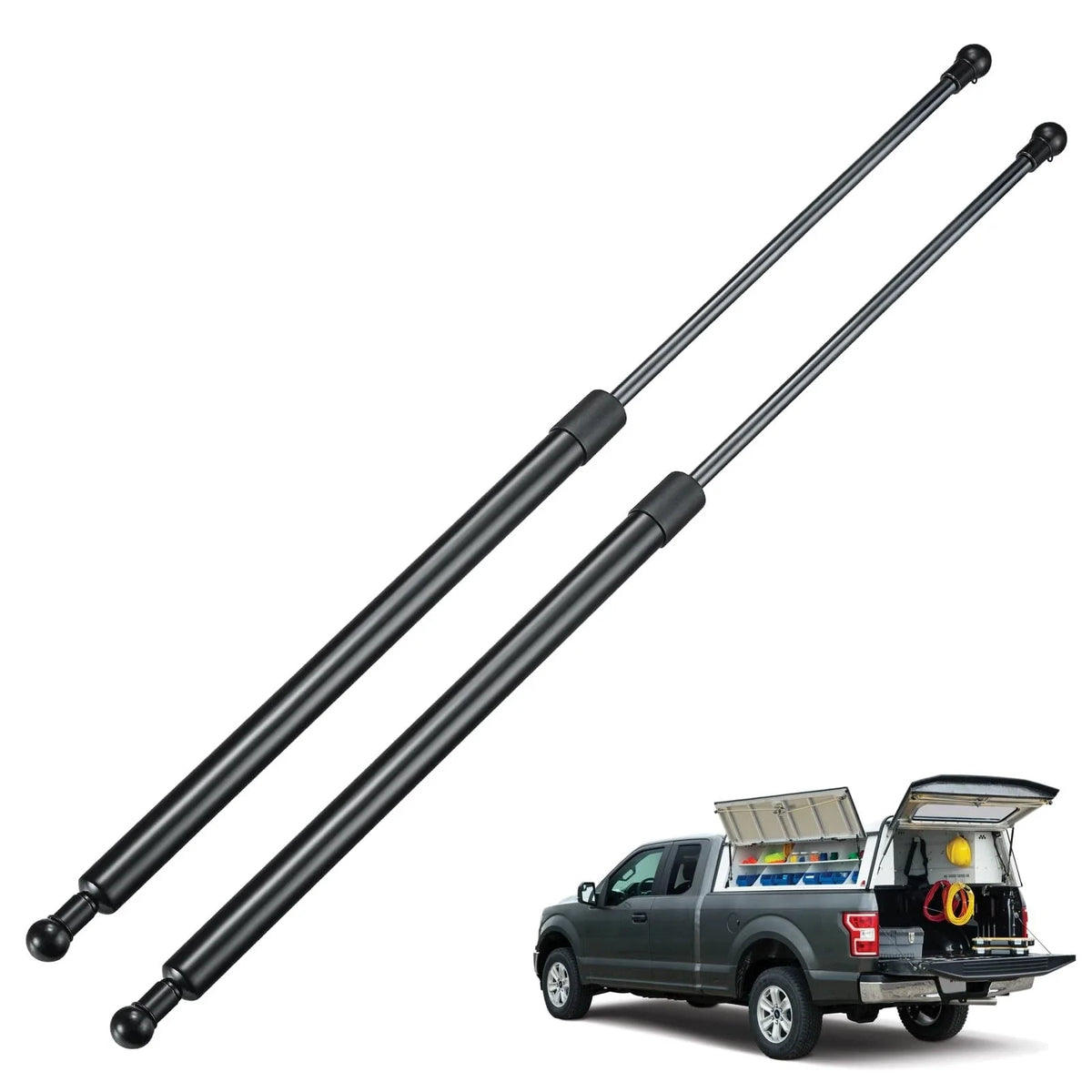 28in 250lb Gas Strut Support for Camper Shell Topper Rear Window (2011–2012)