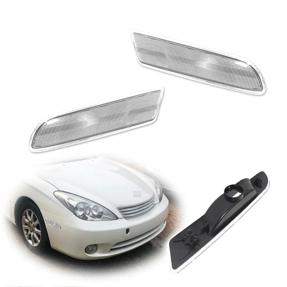 Frosted Clear Front Side Marker Light Housings for Lexus ES300 ES330