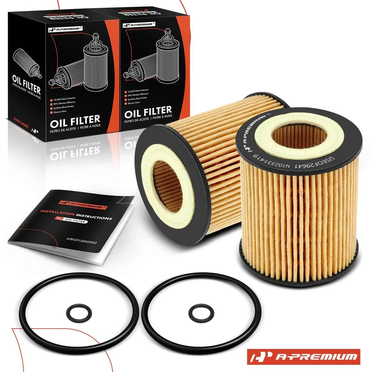 2X Engine Oil Filter for Ford Escape (2005–2009) Fusion (2006–2009) Mazda